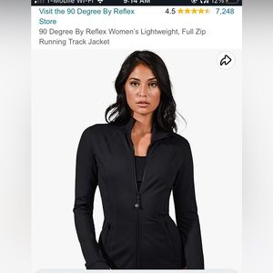 90 Degree Athletic Jacket Black Size S